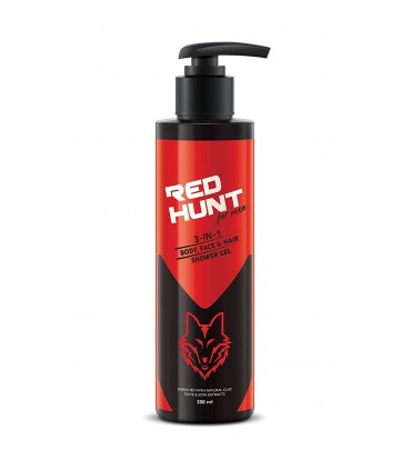 Buy RED HUNT for Men 3-in-1 Body, Face & Hair Shower Gel at LykWis